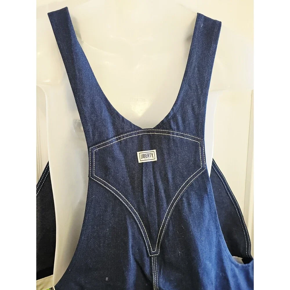 Liberty NWT Bib Overalls 44x30 Denim  Jeans Carpenter Work Farm Cotton NEW Mens